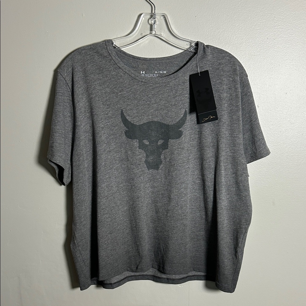 NWT Under Armour Project Rock Brahma Bull Women’s Crop Top Size XL WWE The Rock